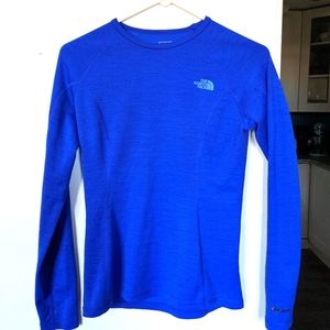 Blue North Face thermal long sleeve size small